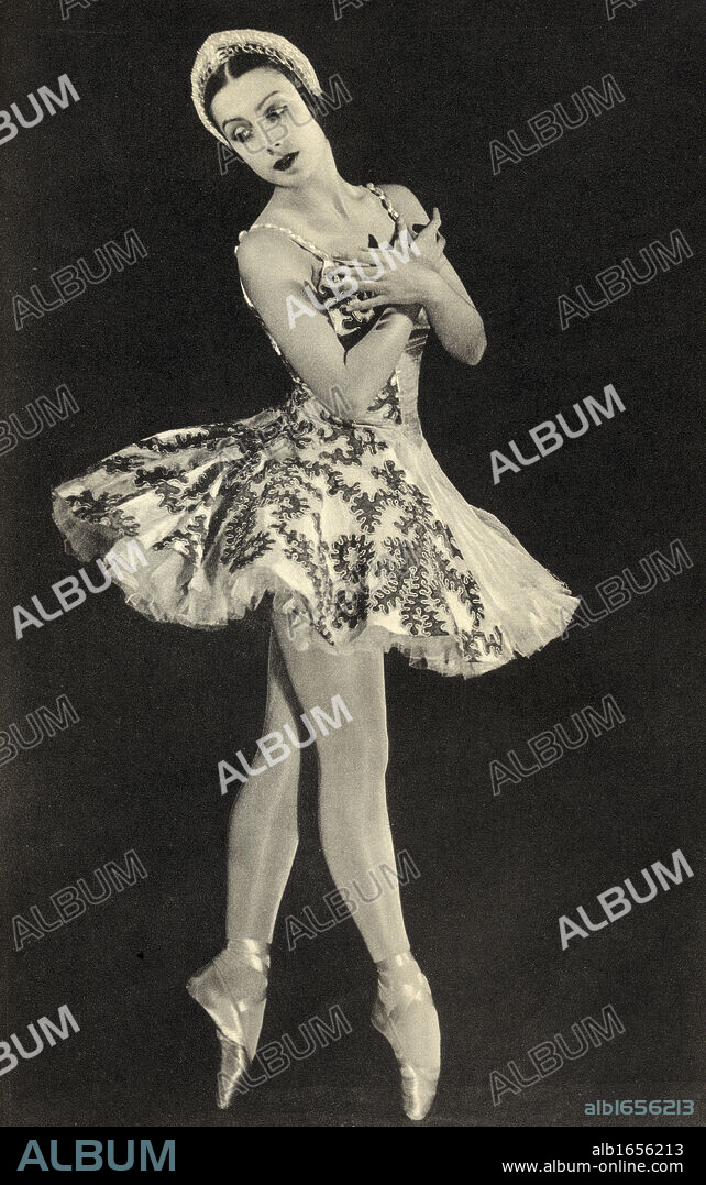 Tamara Toumanova 1919 - 1996 Russian ballerina and actress From the book Footnotes to The Ballet published 1938.