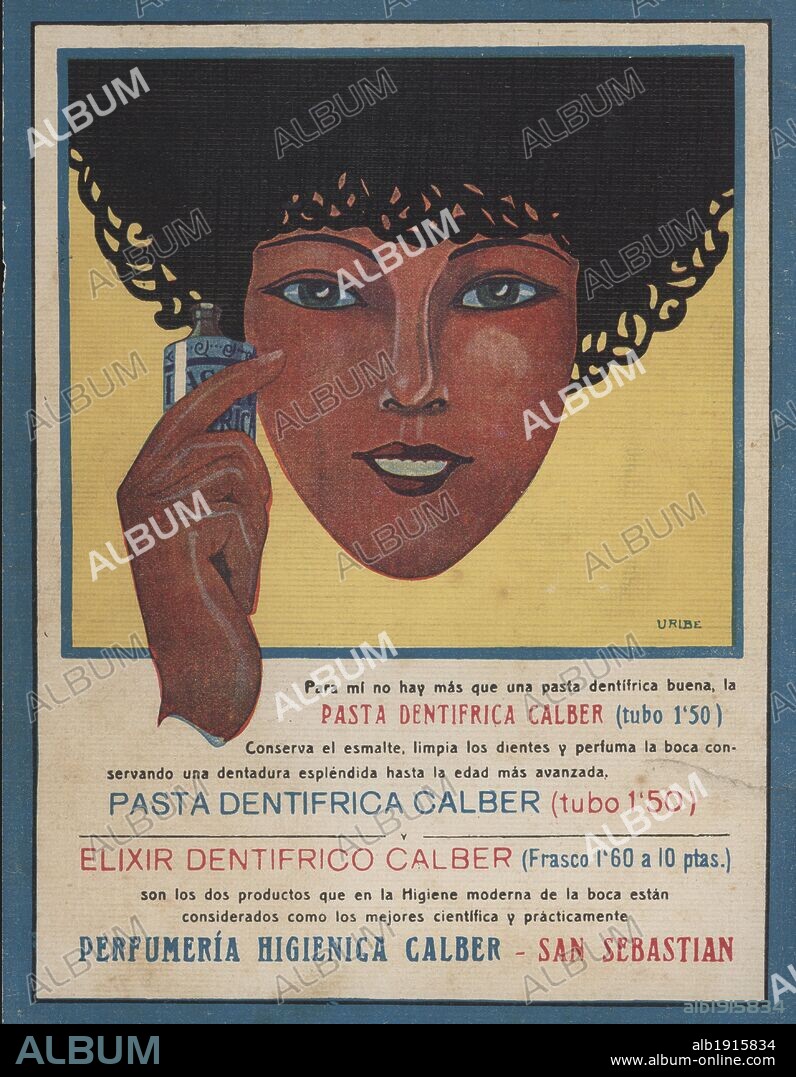 Publicidad. Pasta dentífrica Calber. San Sebastián, 1925.