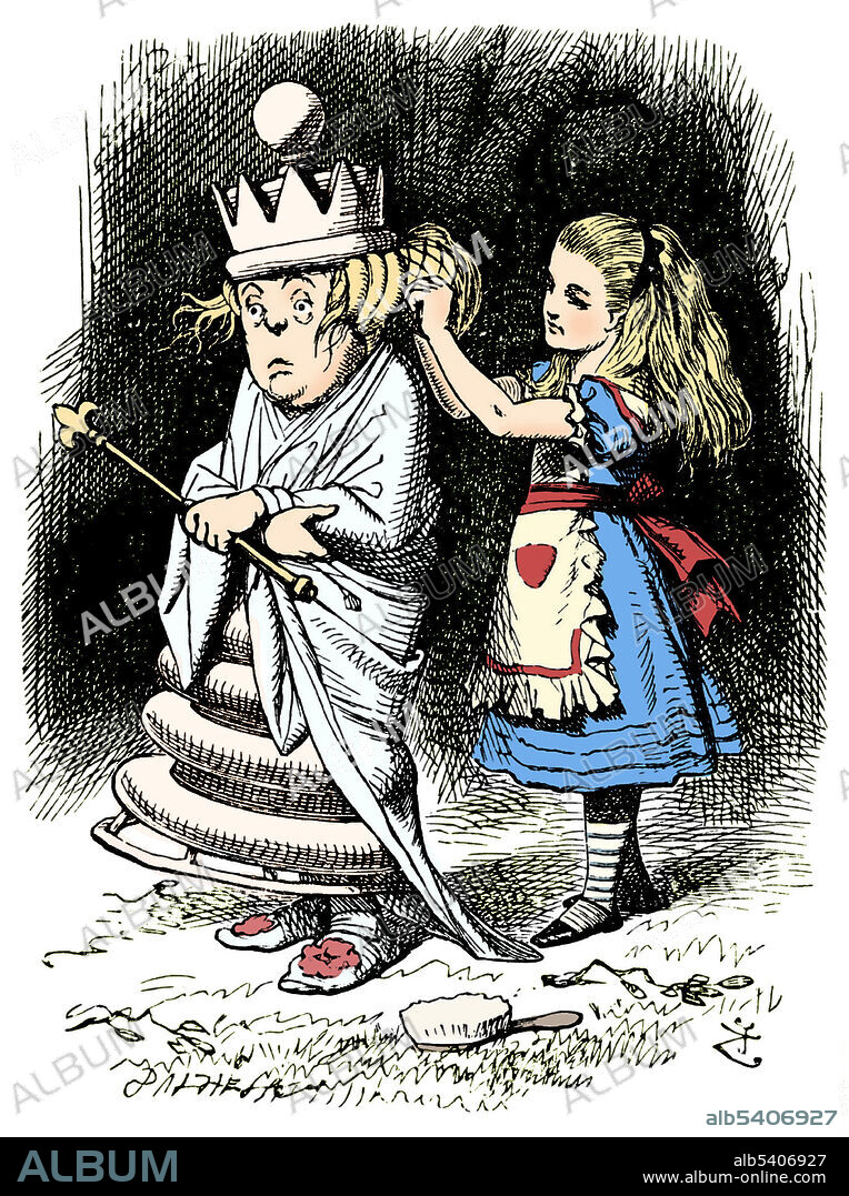 Through the Looking-Glass, and What Alice Found There (1871) is a novel by Lewis Carroll. John Tenniel (February 28, 1820 - February 25, 1914) was an English illustrator, graphic humourist, and political cartoonist prominent in the second half of the 19th century.