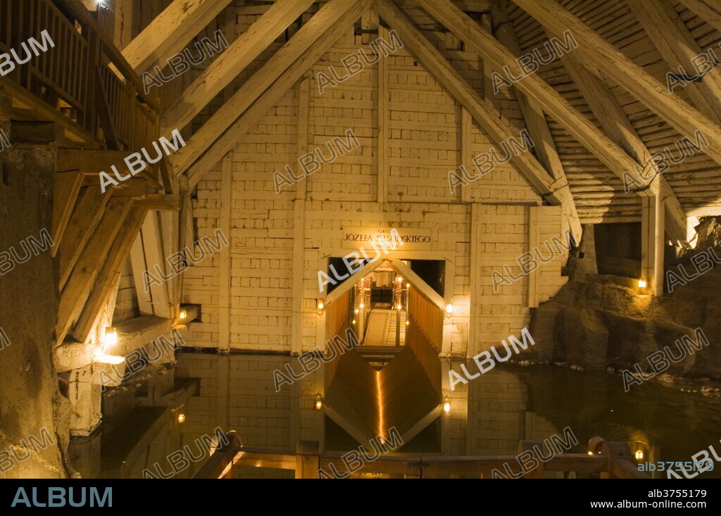 Room in the Wieliczka Salt Mine, UNESCO World Heritage Site, near Krakow (Cracow), Poland, Europe.