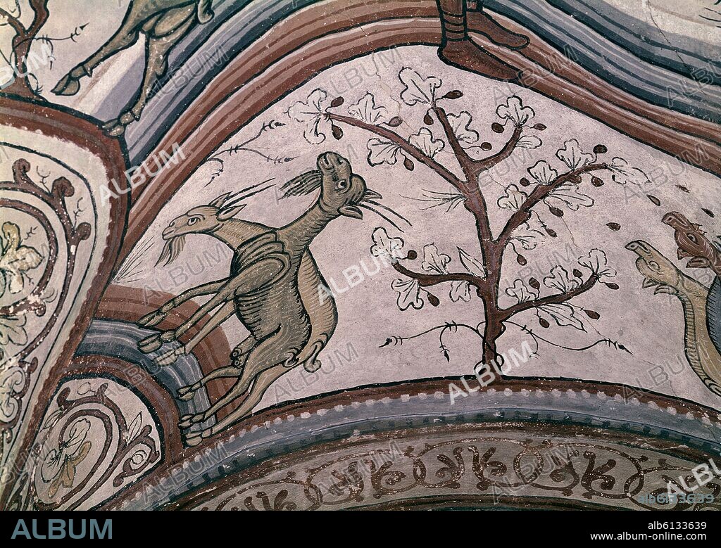 PANTEON REAL - PINTURAS ROMANICAS - SIGLO XII.