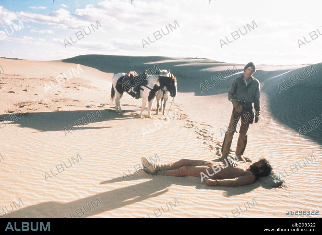SCOTT GLENN in SILVERADO, 1985, directed by LAWRENCE KASDAN. Copyright COLUMBIA PICTURES.