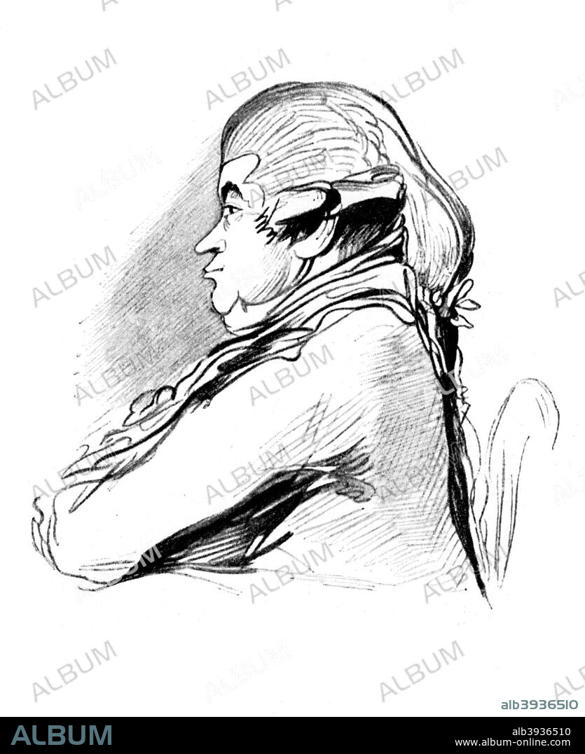 James Boswell, Scottish lawyer, diarist, and author, (1912). James Boswell, 9th Laird of Auchinleck (1740-1795) is best known for his biography of Samuel Johnson. Illustration from Famous Houses and Literary Shrines of London, by John Adcock, (J M Dent and Sons, London, New York, 1912).