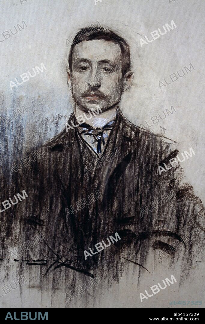 RAMON CASAS Y CARBO (1866-1932). CHICHARRO, EDUARDO PINTOR ESPAÑOL. MADRID 1873-1949 DIBUJO DE RAMON CASAS MUSEO DE ARTE MODERNO DE BARCELONA.