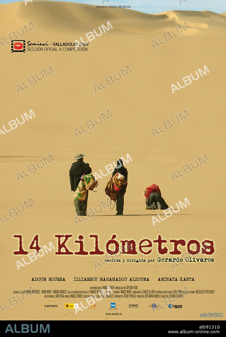 Poster de 14 KILOMETROS, 2007, dirigida por GERARDO OLIVARES. Copyright EXPLORA FILMS/WANDA VISION SA.