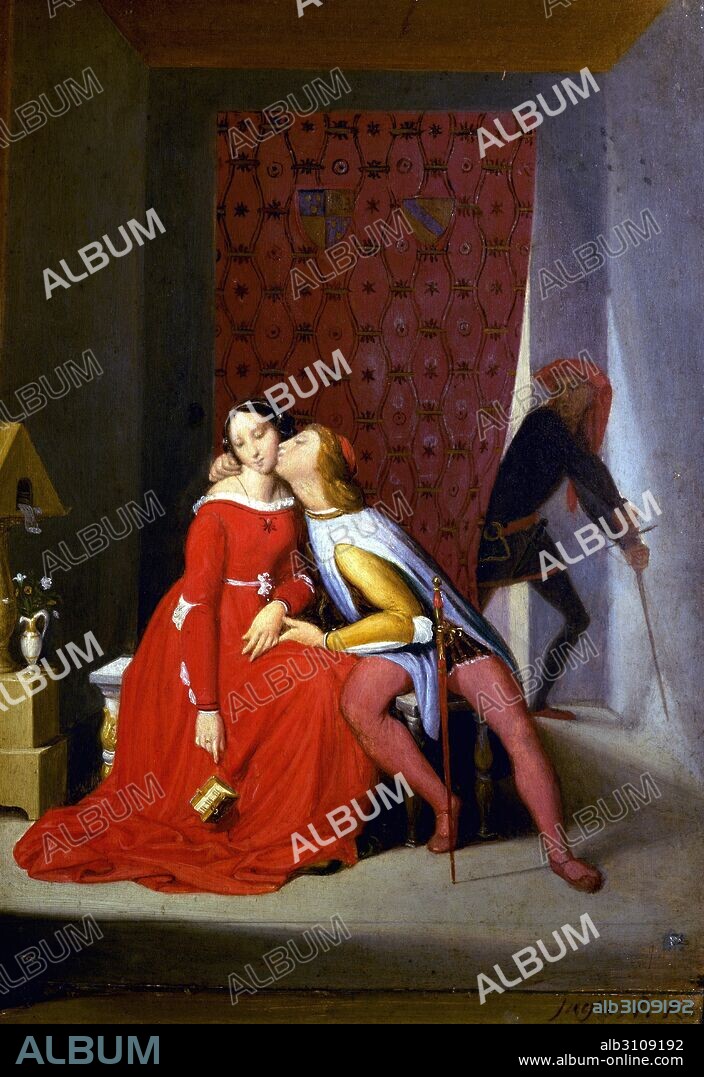 JEAN AUGUSTE DOMINIQUE INGRES. Paolo y Francesca sorprendidos por Gianciotto/1814.