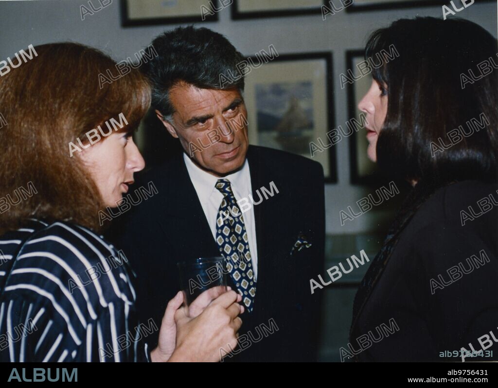 Madrid, 06/15/1991. Pilar Cernuda, Jesús Hermida and Rosa Conde at the tribute to Fernández Ordóñez at the Casa de ABC.
