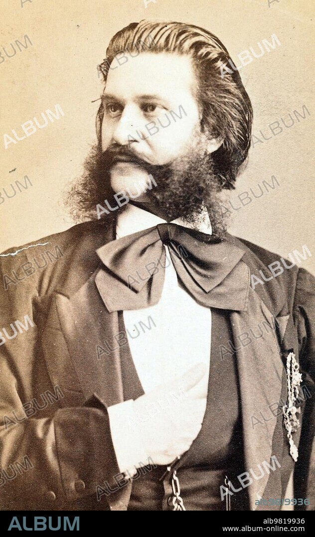 Johann Baptist Strauss II (October 25) (1825) (June 3) (1899), also known as Johann Strauss Jr. the Younger or the Son, was an Austrian composer of light music, especially dance music and operettas, and a violinist, Historic, digitally restored reproduction from a 19th century original, Johann Baptist Strauss II (October 25) (1825) (June 3) (1899), also known as Johann Strauss Jr. the Younger or the Son, was an Austrian composer of light music, especially dance musi