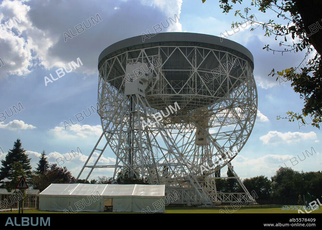 The Lovell Telescope is a radio telescope at Jodrell Bank Observatory in Cheshire, England.