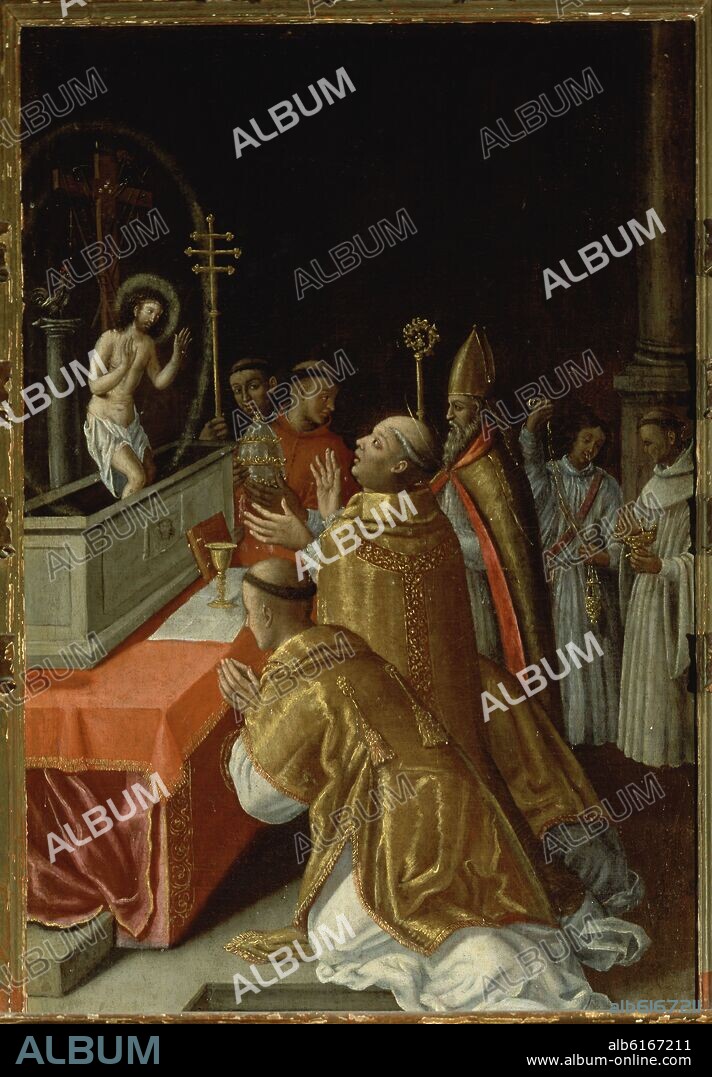 FRANCISCO DE ZURBARAN. MISA DE SAN GREGORIO - SIGLO XVII - BARROCO ESPAÑOL.