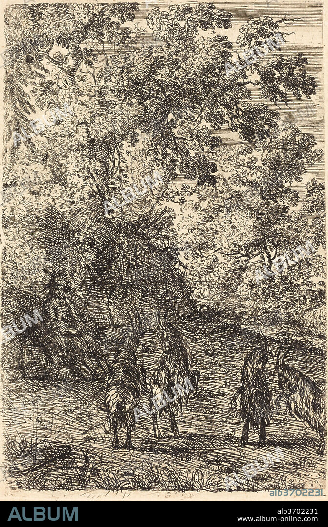 CLAUDE LORRAIN. Shepherd with Four Goats (Les quatre chèvres). Dated: c. 1630/1633. Medium: etching.