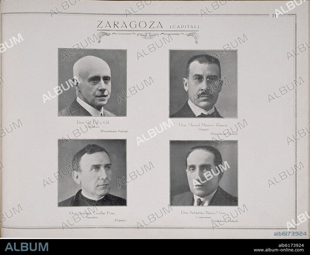 GIL GIL Y GIL- SANTIAGO GUALLAR POZA- SEBASTIAN BANZO URREA- MANUEL MARRACO RAMON (ZARAGOZA).