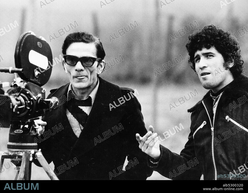 Pier paolo pasolini. ninetto davoli. 70s. (Photo by: Marka/Universal Images Group via Getty Images).