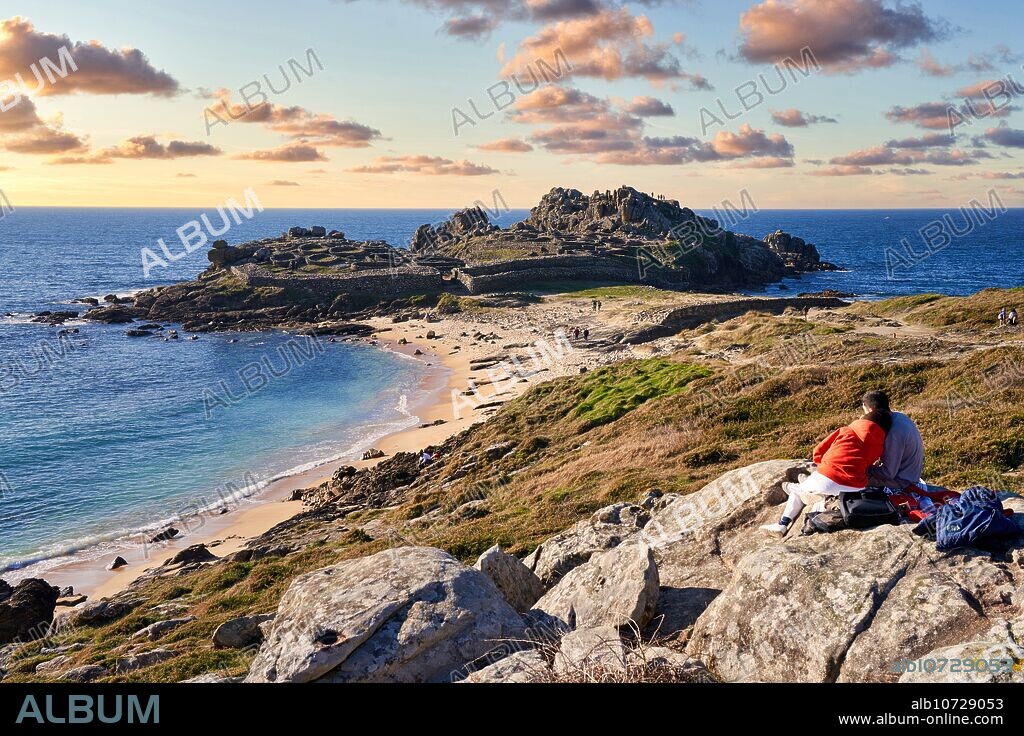 Castro de Baroña, Porto do Son, Ria de Muros y Noya, A Coruña, Galicia, Spain.