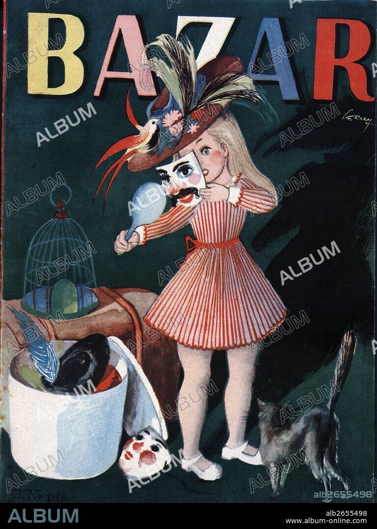 Portada de la revista infantil Bazar nº 2. Febrero 1947. Publicada en Madrid por la Sección femenina de la F.E.T. y de las J.O.N.S.