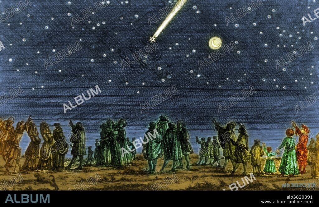 Engraving of Halley's Comet of 1682 over Augsburg. Halley's Comet or Comet Halley (1P/Halley) is the best known of the short-period comets and is visible from Earth every 75-76 years. It is the only short-period comet that is clearly visible to the naked eye from Earth, and thus the only naked-eye comet that might appear twice in a human lifetime. It was observed and recorded by astronomers since at least 240 BC. Records of the comet's appearances were made by Chinese, Babylonian, and medieval European chroniclers, but were not recognized as reappearances of the same object at the time. The comet's periodicity was first determined in 1705 by English astronomer Edmond Halley, after whom it is now named. Halley's Comet last appeared in the inner Solar System in 1986 and will next appear in 2061.