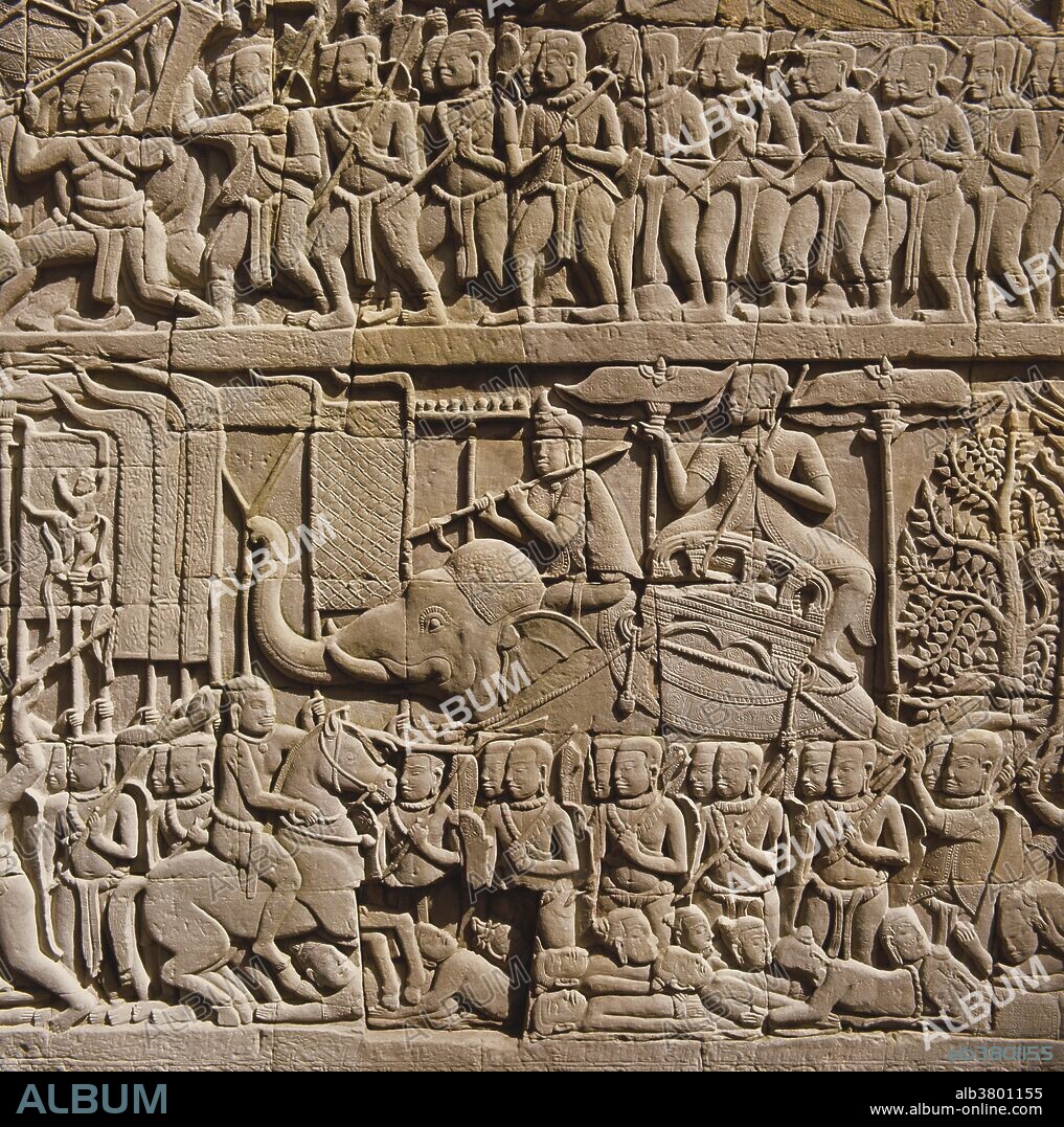12th CenturyBbattle Relief Carving, Ankor Wat, Cambodia
