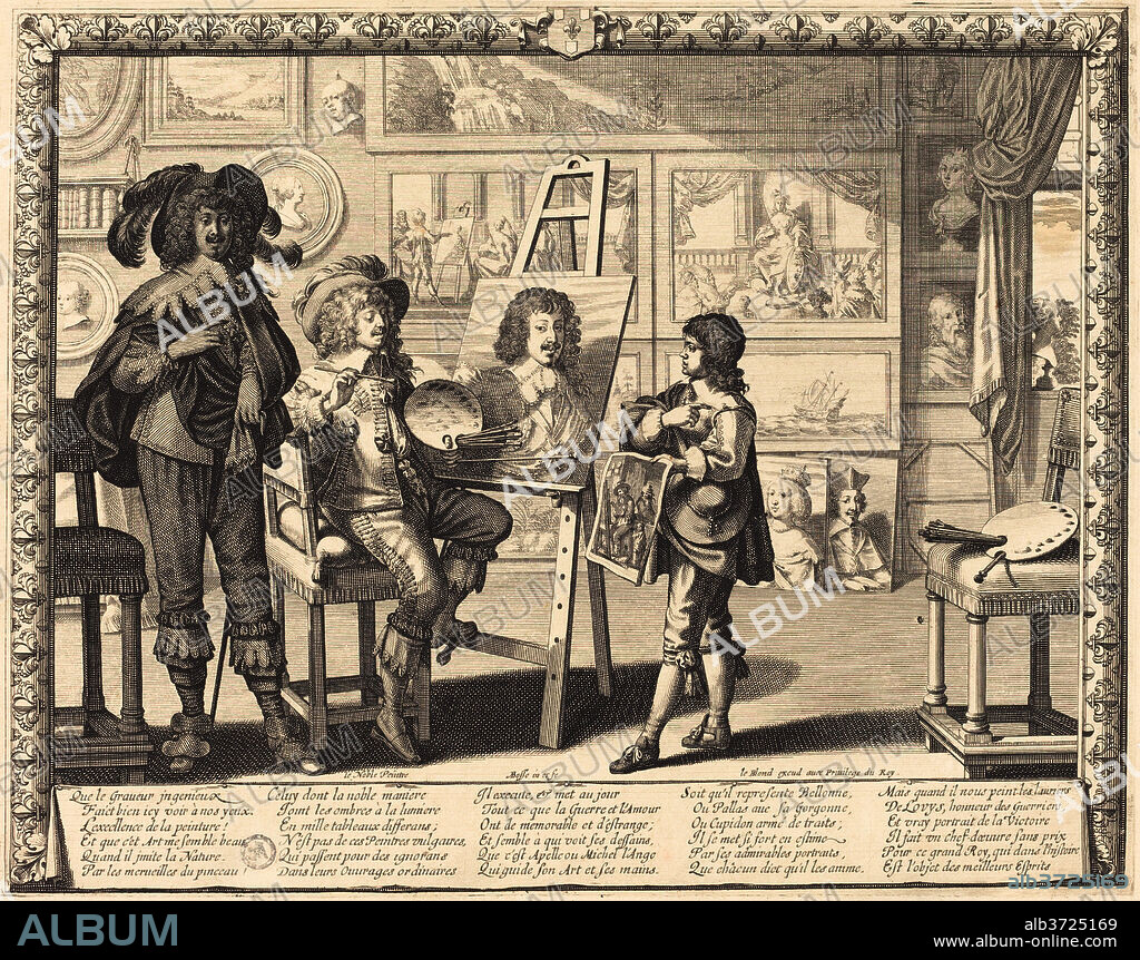 ABRAHAM BOSSE. Le noble peintre. Dated: 1642. Dimensions: plate: 9 7/8 x 12 11/16 in. (25.1 x 32.2 cm)  sheet: 26.4 x 33.3 cm (10 3/8 x 13 1/8 in.). Medium: etching on laid paper.