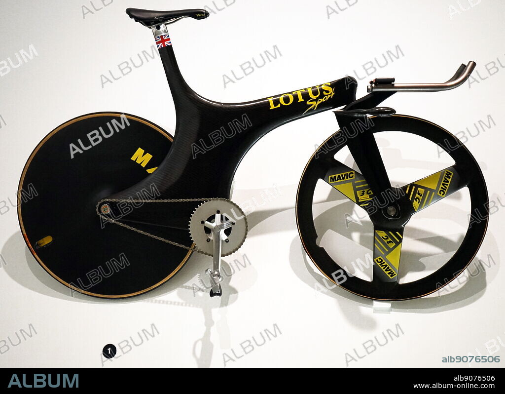Lotus Type 108 Carbon fibre bicycle used during the Barcelona Olympic Games. Dated 1992.