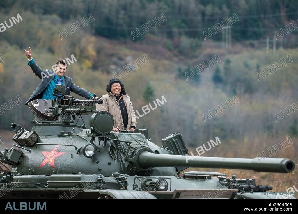 JAMES FRANCO and RANDALL PARK in THE INTERVIEW, 2014, directed by EVAN GOLDBERG and SETH ROGEN. Copyright COLUMBIA PICTURES/POINT GREY PICTURES.