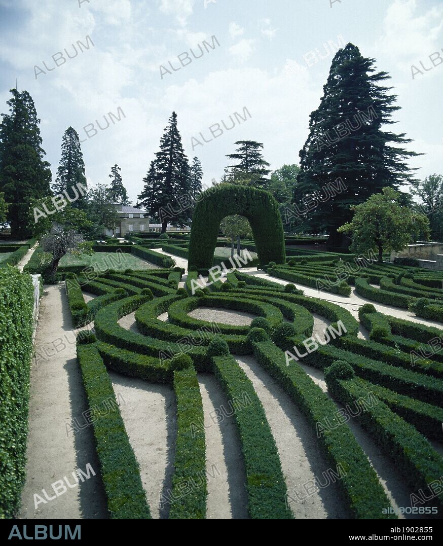 House of the Prince (Casita del Principe). 1771-1773. Built by Juan de Villanueva for Charles, Prince of Asturias, future King Charles IV. Gardens. El Escorial. Spain.