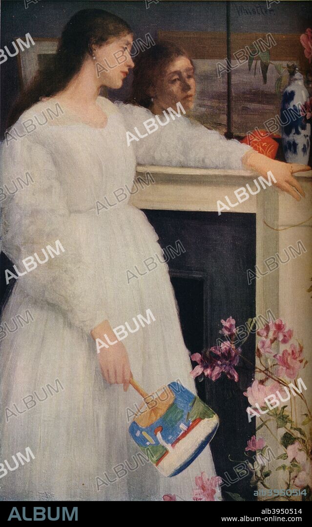 Symphony in White, No. 2: The Little White Girl'. A portrait of Whistler's mistress Joanna Jo Hiffernan (ca1843 after 1903). After a work by James Abbott McNeill Whistler (1834 -1903). From 'The Connoisseur', 1937.