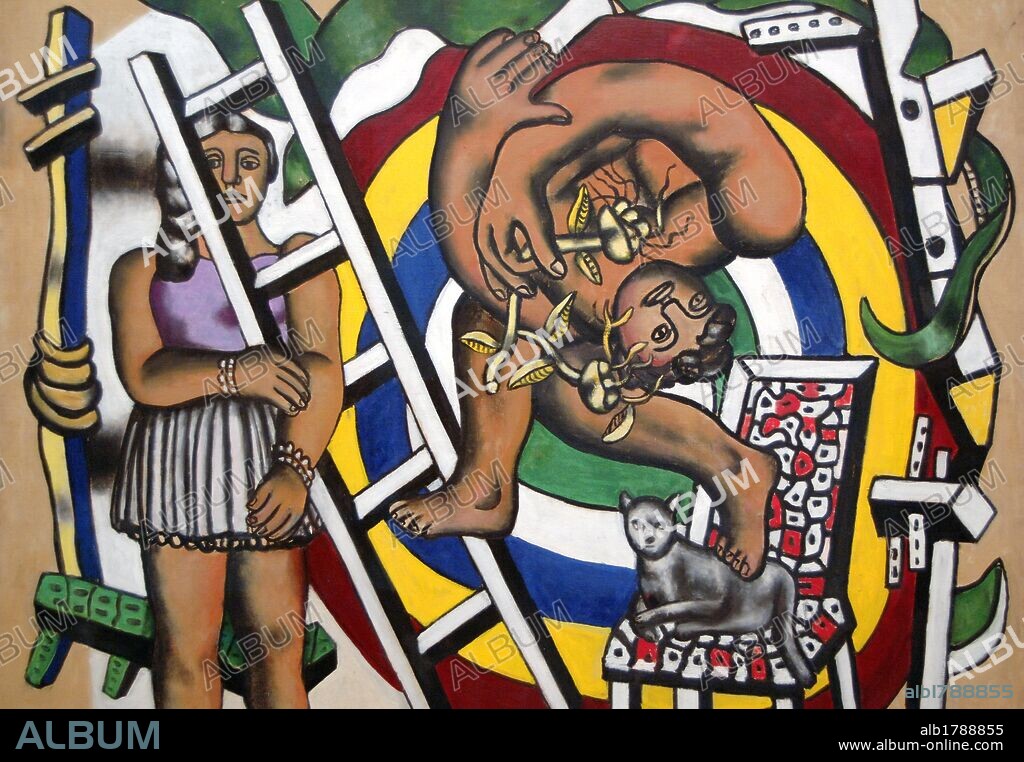 FERNAND LÉGER. Fernand Leger (1881-1955). French painter. The acrobat and his partner, 1948. Oil on canvas. Tate Modern. London. England. UK.