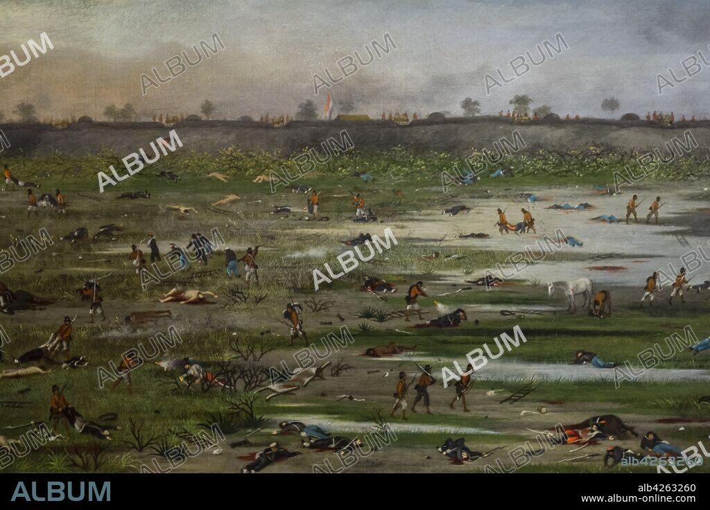 Cándido López, Despues de la batalla de Curupaytí, 1893, óleo sobre tela, Museo Nacional de Bellas Artes (MNBA) ,Buenos Aires, republica Argentina, cono sur, South America.