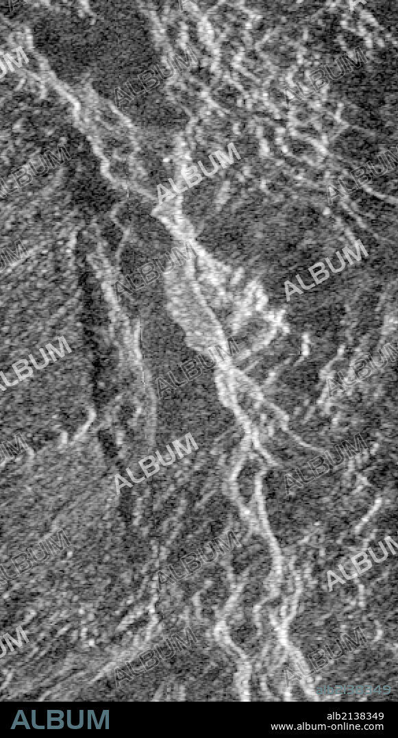 A region in Aphrodite Terra is shown in this image of Venus, where landslides have taken place. Magellan. (Photo by: Universal History Archive/UIG via Getty Images).