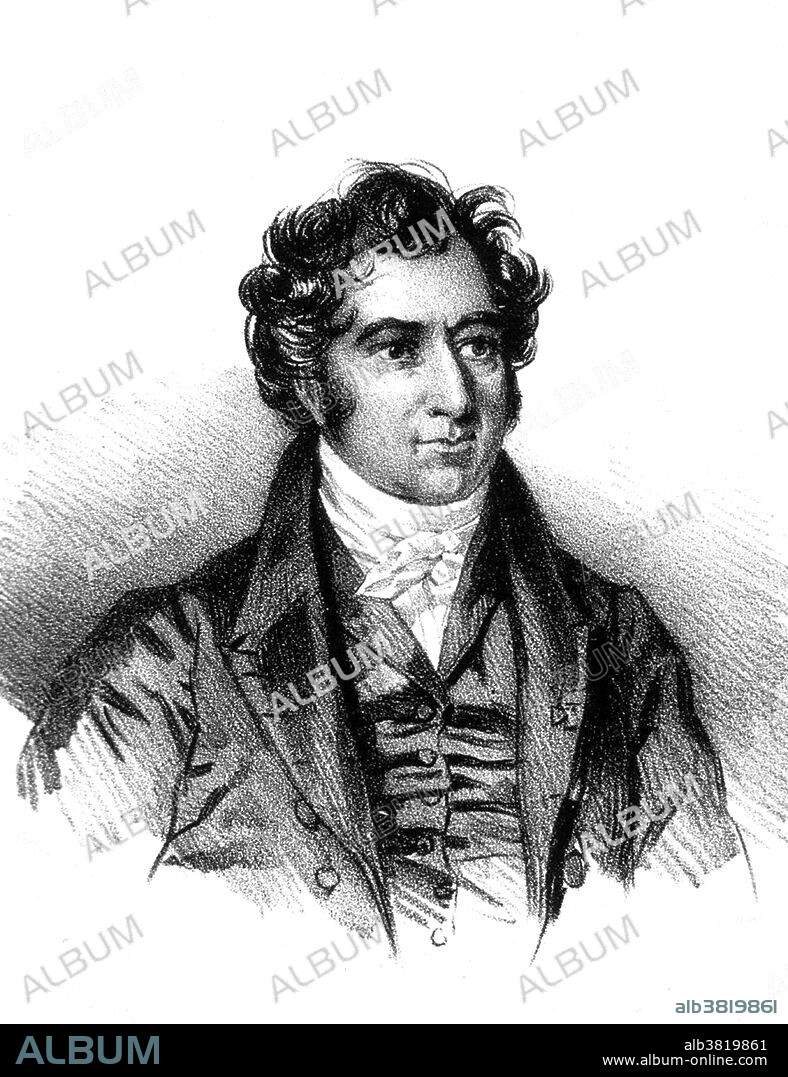 Francois Jean Dominique Arago (February 26, 1786 - October 2, 1853), was a French mathematician, physicist, astronomer and politician. He was elected a member of the French Academy of Sciences, at the age of 23. The invention of the polariscope and discovery of Rotary polarization are due to Arago. His earliest physical researches were on the pressure of steam at different temperatures, and the velocity of sound. He discovered rotatory magnetism, called Arago's rotations, and the fact that most bodies could be magnetized. His fame as an experimenter and discoverer rests mainly on his contributions to magnetism and to optics. He showed that a magnetic needle, made to oscillate over nonferrous surfaces falls more rapidly in the extent of its oscillations according as it is more or less approached to the surface. In 1852, suffering first from diabetes, Bright's disease, complicated by dropsy, he resigned his post as astronomer rather than take the oath of allegiance to Napoleon III. He died in 1853 at the age of 67.