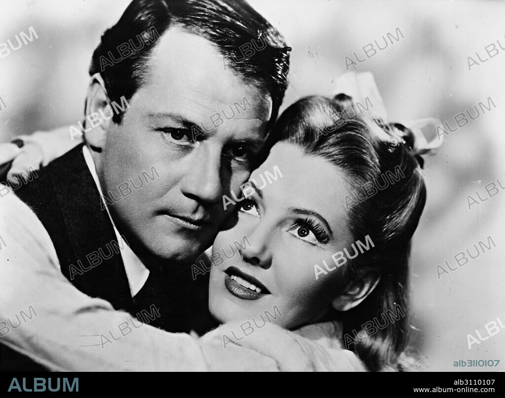 JEAN ARTHUR and JOEL MCCREA in THE MORE THE MERRIER, 1943, directed by GEORGE STEVENS. Copyright COLUMBIA PICTURES.