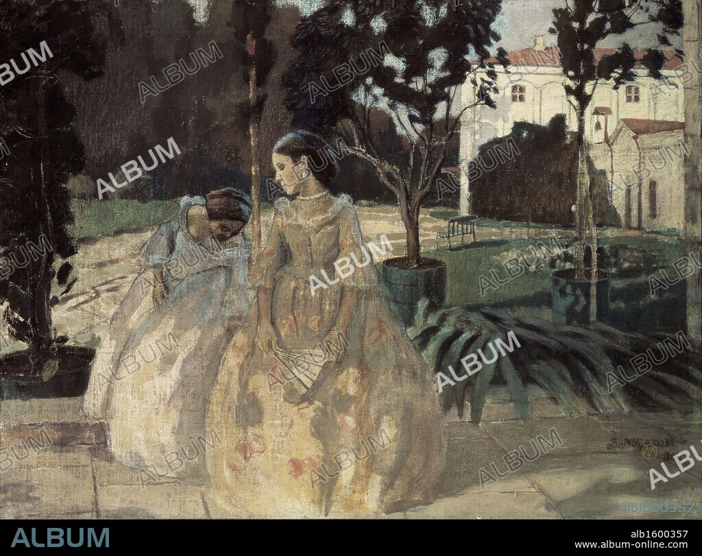 The Gobelin 1901 Viktor E. Borisov-Musatov (1870-1905 Russian) Painting Tretyakov Gallery, Moscow, Russia.