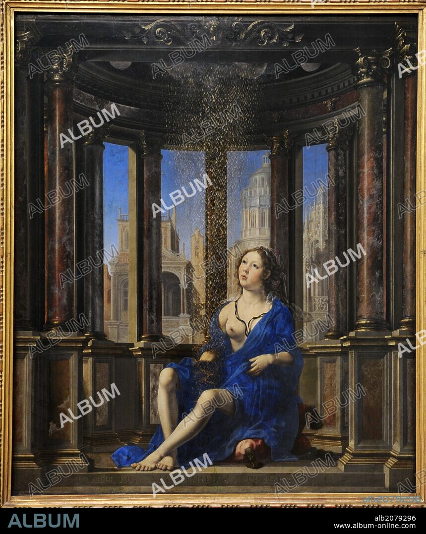 ARTE RENACIMIENTO. FLANDES. Jan Mabuse (1478-1532). Llamado realmente Jan Gossaert. Pintor flamenco considerado uno de los precursores de la pintura barroca. "DÁNAE", 1527. Alte Pinakothek (Pinacoteca Antigua). Munich. Alemania. Europa.
