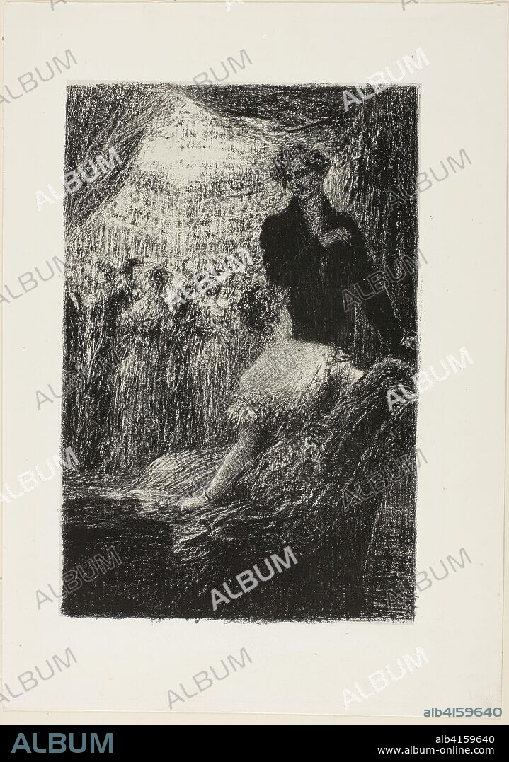 Symphonie Fantastique: A Ball, from Hector Berlioz, sa vie et ses oeuvres. Henri Fantin-Latour; French, 1836-1904. Date: 1888. Dimensions: 234 × 155 mm (image); 307 × 217 mm (sheet). Lithograph in black on off-white China paper, laid down on white wove paper (chine collé). Origin: France.