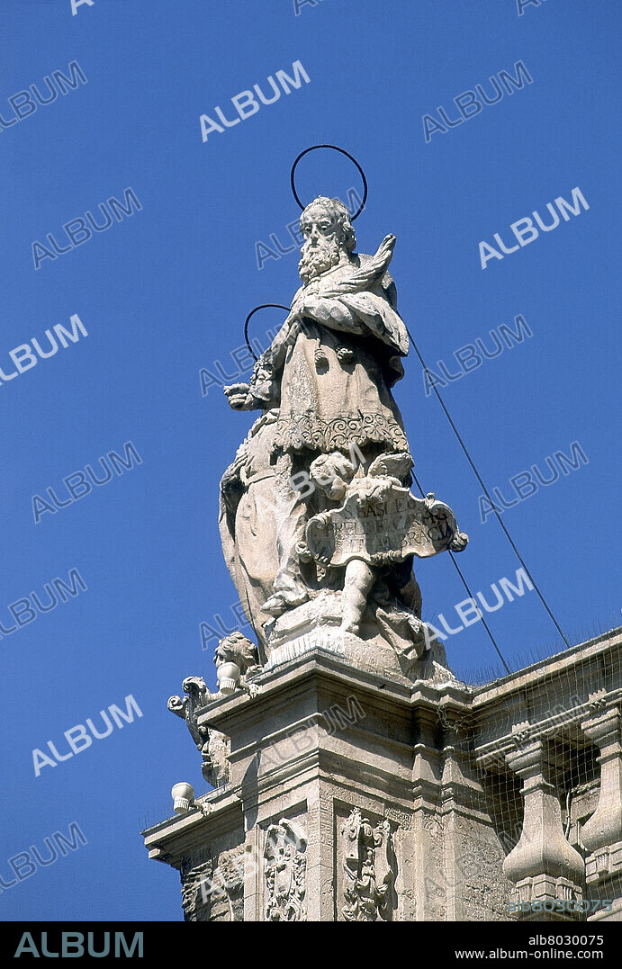 JAIME BORT Y MELIA. REMATE ESCULTORICO DE LA FACHADA DE LA CATEDRAL DE MURCIA - S XVIII - BARROCO ESPAÑOL.