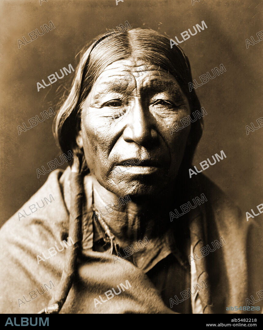 Edward S. Curtis Native American Indians - Male Cheyenne Indian circa 1910.