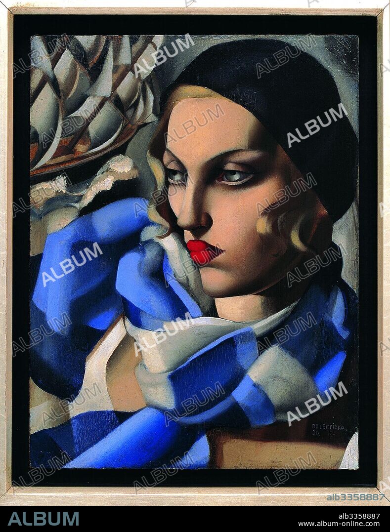 TAMARA DE LEMPICKA. L'Écharpe bleue.