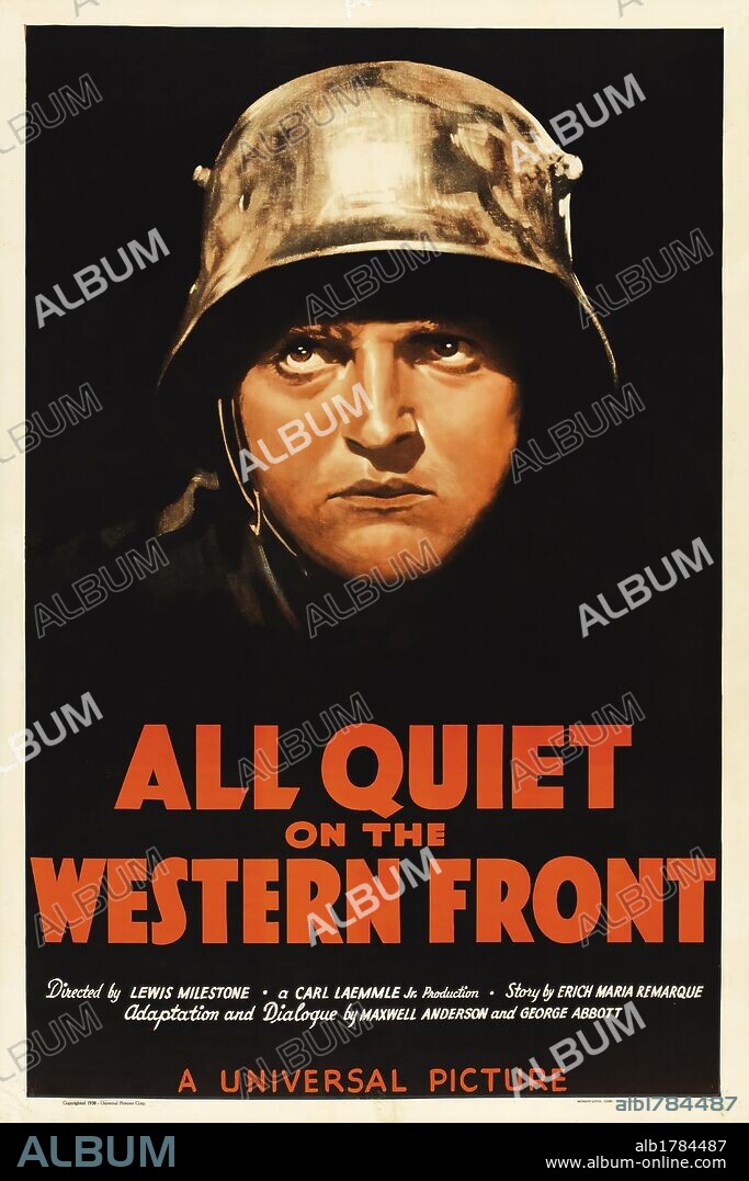 Poster of ALL QUIET ON THE WESTERN FRONT, 1930, directed by LEWIS MILESTONE. Copyright UNIVERSAL PICTURES.