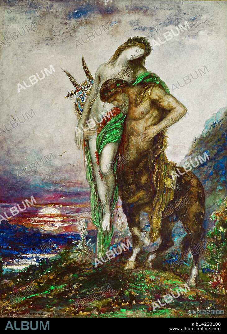 GUSTAVE MOREAU. Dead Poet Carried by a Centaur.