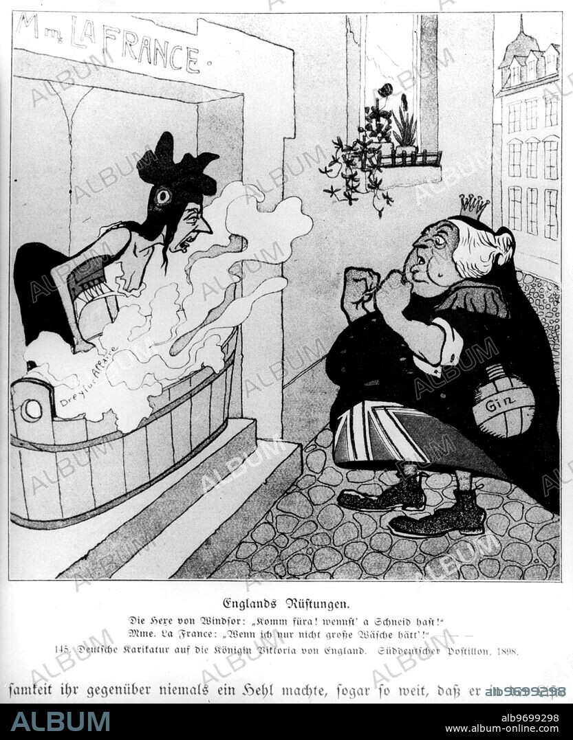 Punch cartoon 1898 - "England Armament" (gin!).