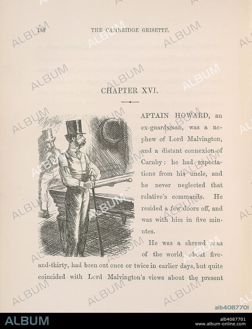 VAUGHAN, HERBERT, PSEUD. [I. E. VAUGHAN MORGAN. ] y C KEENE. Playing billiards- a man chalking his cue. The Cambridge Grisette ... Illustrated by C. Keene. Tinsley Bros.: London, 1862. Source: 12631.aa.29, 108. Language: English.