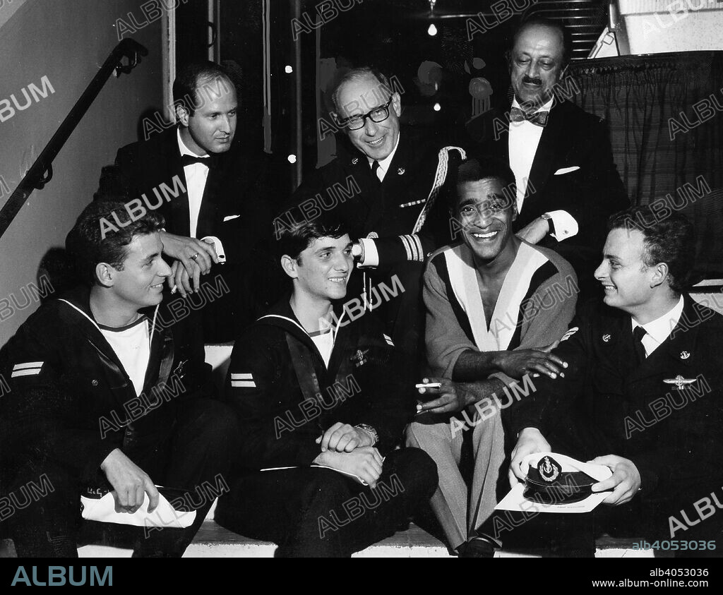 Sammy Davis Jr (1925-1990), American entertainer, with Israeli marines, 1968.