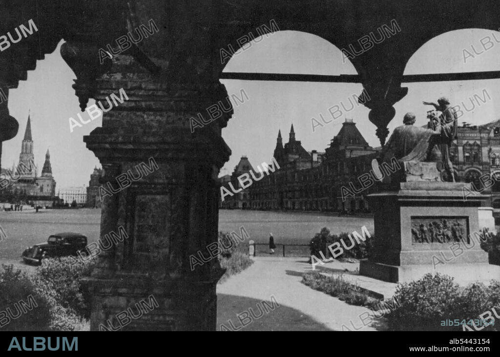 Red Square (See Also Parades Moscow Moscow). January 01, 1945. (Photo by Sovfoto).
