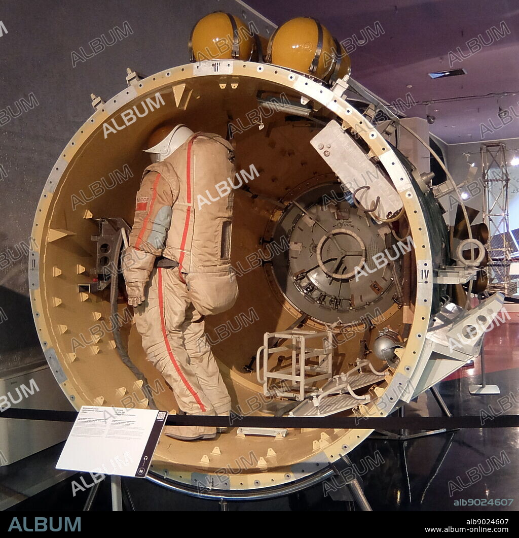 Airlock of the Mir space station that operated in low Earth orbit from 1986 to 2001, operated by the Soviet Union and later by Russia. Mir was the first modular space station and was assembled in orbit from 1986 to 1996. It had a greater mass than any previous spacecraft.