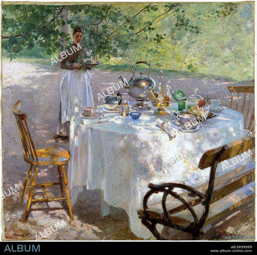 HANNA PAULI. Frukostdags Breakfast-Time. Date/Period: 1887. Painting. Oil on canvas. Height: 870 mm (34.25 in); Width: 910 mm (35.82 in).