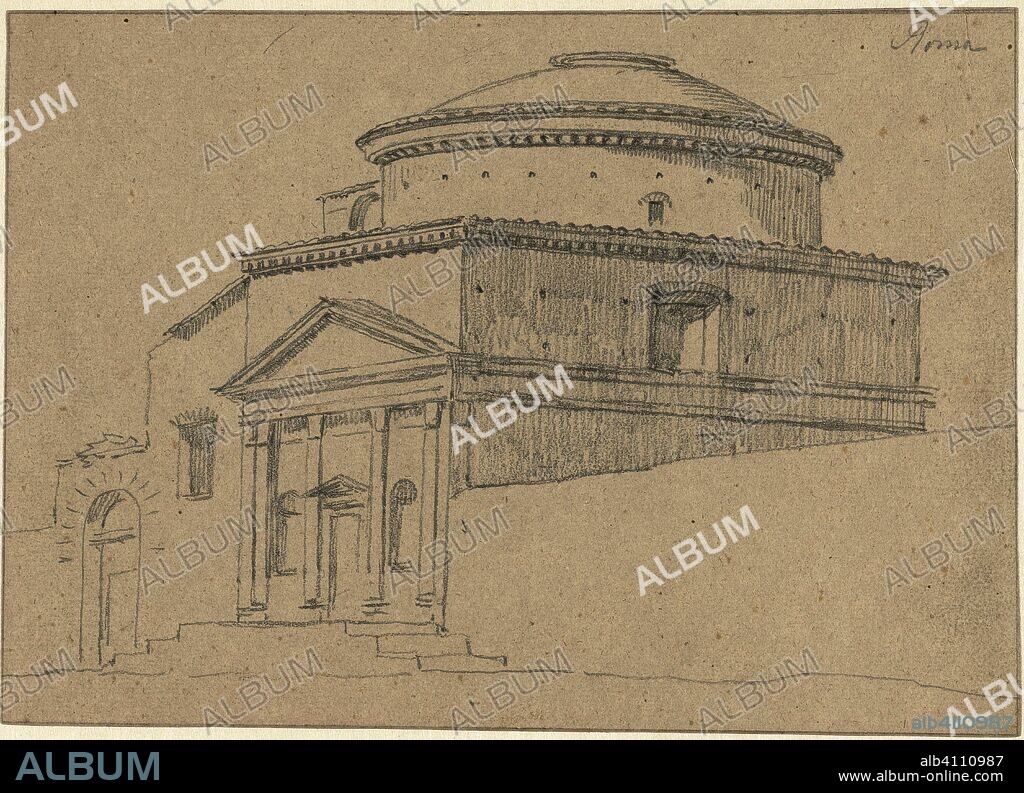 The Sant'Andrea church in Via Flaminia, Rome. Draughtsman: Hendrik Voogd. Dating: 1788 - 1839. Place: Rome. Measurements: h 163 mm × w 230 mm.