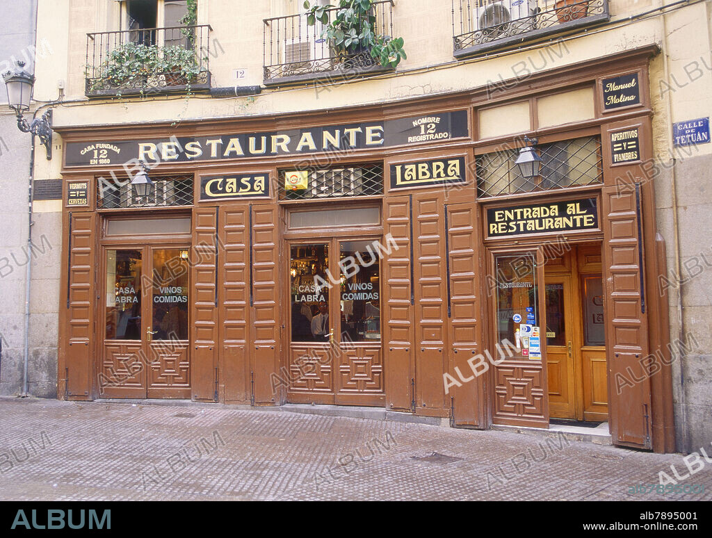 RESTAURANTE CASA LABRA FUNDADA EN 1860, HA PASADO A LA HISTORIA DE MADRID PORQUE EN EL FUNDO PABLO IGLESIAS EN LA CLANDESTINIDAD EL PS.