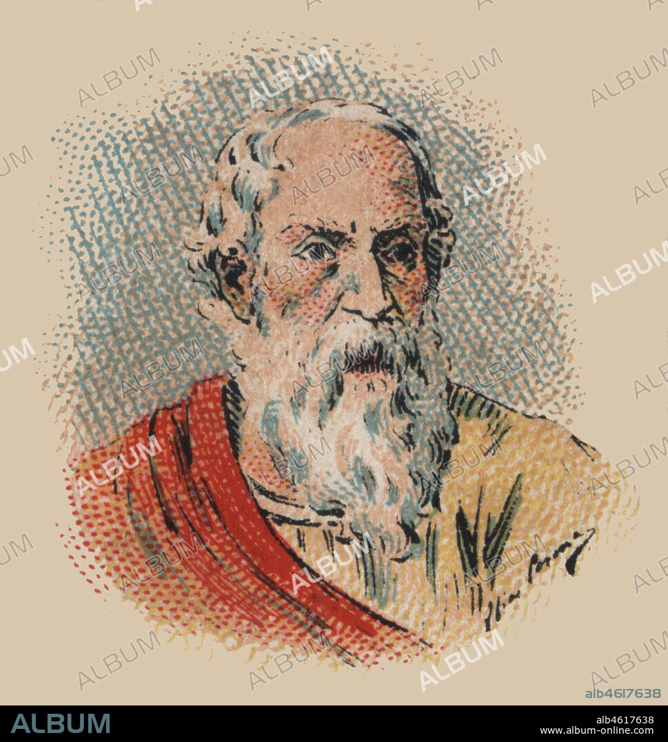 Jacob (1653 aC-1506 aC), hijo de Isaac y de Rebeca. Patriarca israelí. Grabado de 1900.