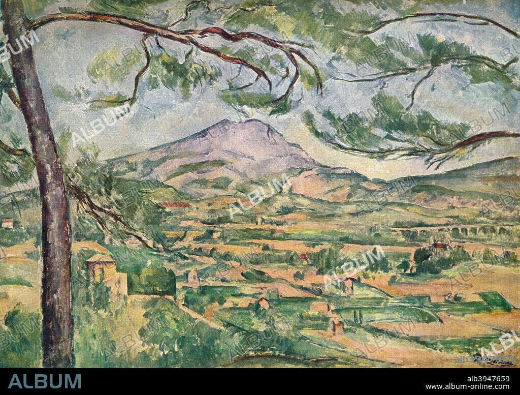 'Mont Sainte-Victoire with Large Pine', c1887. Painting housed in The Courtauld Institute, London. From French Painting by T. W. Earp. [Avalon Press, London, 1945].