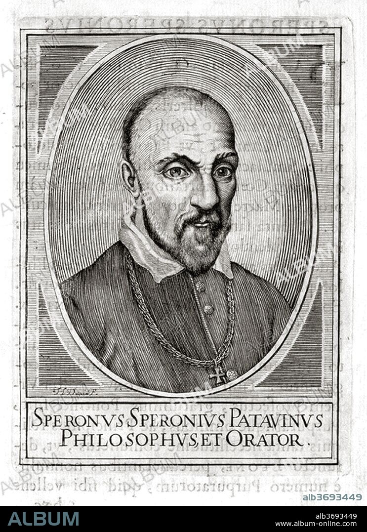 JEROME DAVID. Portrait of Sperone Speroni (1500-1588).